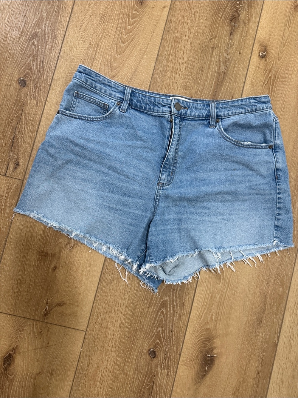 Universal Thread Light Blue Frayed Hem Denim Shorts